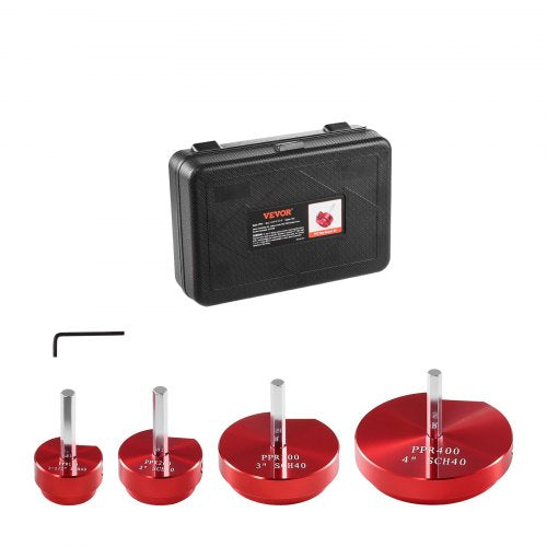 4Pcs PVC Pipe Reamer Kit, Plastic Pipe Fitting Socket Saver Tool Kit, Includes 1-1/2', 2', 3', 4', for PVC, CPVC, and ABS Fittings, with Tool Box, for Exhaust, Drain, Water Pipes Cleaning