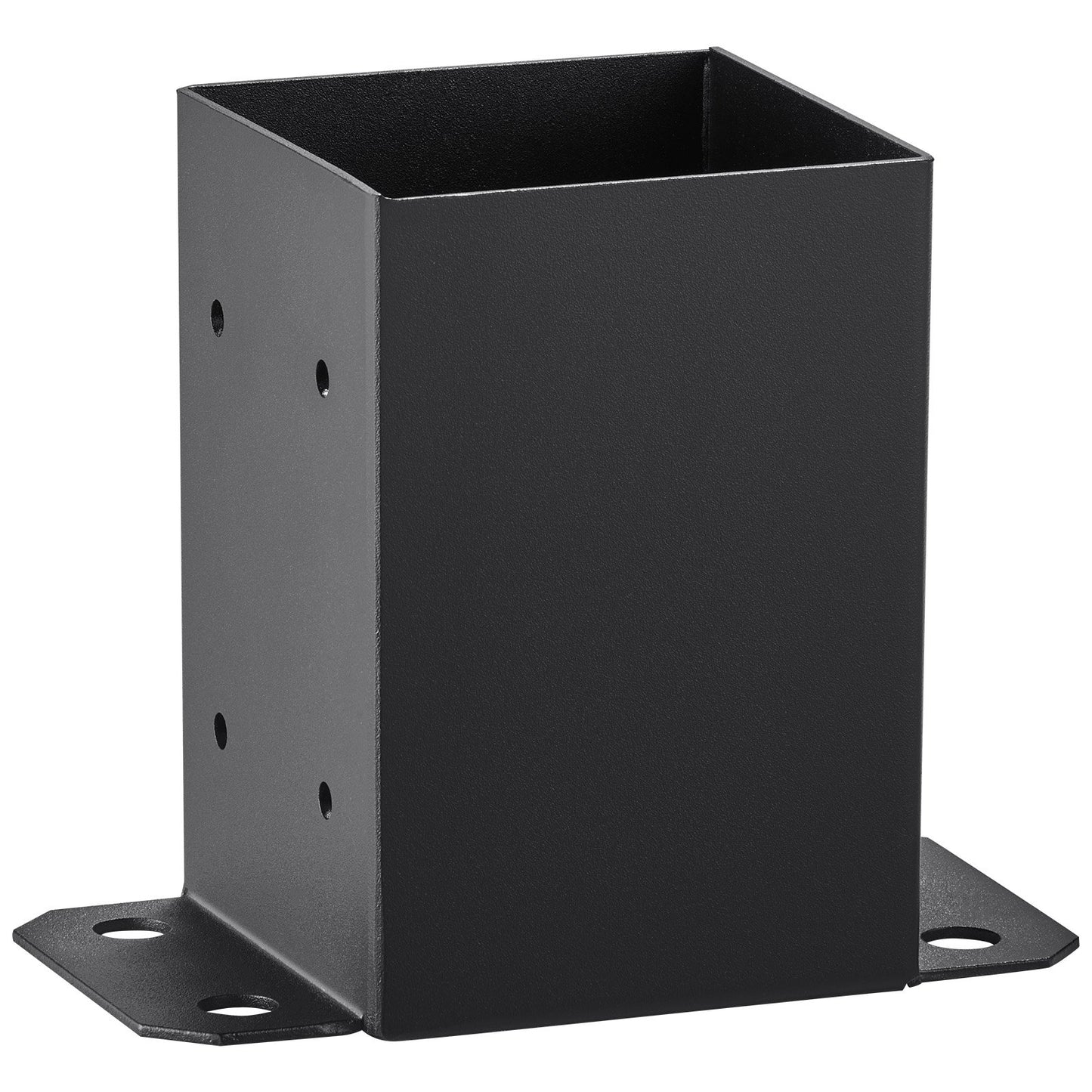 VEVOR 4x4 Post Base 2 Pcs, Inner Size 3.6x3.6 Post Base Brackets, Heavy Duty Powder-Coated Post Anchor Matte Black Wood Post Brackets for Pavilion Deck Railing Support Deck Base Plate