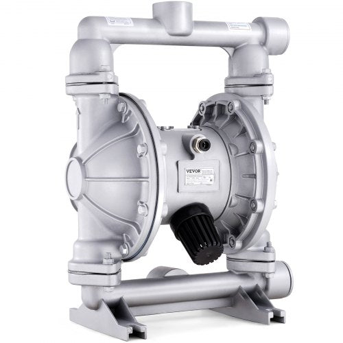 Air Operated Double Diaphragm Pump, 44GPM, Max 115PSI Air Waste Oil Pneumatic Transfer Pump with 2 Extra Diaphragms, 1-1/2 inch Inlet & Outlet Aluminum Alloy Diaphragm Pump for Diesel Grease Oil