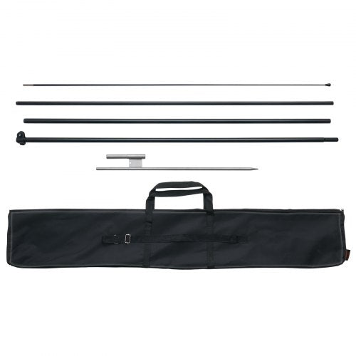 Feather Flag Pole Kit, Swooper Flag Pole Set 16.3 ft, Sign Flag Poles for Business Advertising Flags Outdoor, with A Ground Stake and Carrying Bag (Flag Not Included)