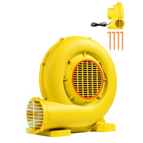 Inflatable Blower, 680&750W, 1.0HP Bounce House Blower, Pump Commercial Air Blower for Inflatables, 3400RPM Bouncy Castle Electric Air Blower Fan Perfect for Bounce House, Waterslides, Yellow