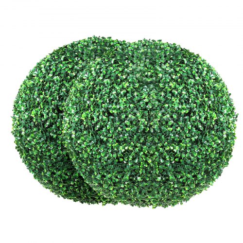 Artificial Topiaries Boxwood Trees, 16¡± Tall (2 Pieces), Ball-Shape Faux Topiaries Plant, All-year Green Feaux Plant Decorative Balls for Backyard, Balcony,Garden, Wedding and Home D¨¦cor