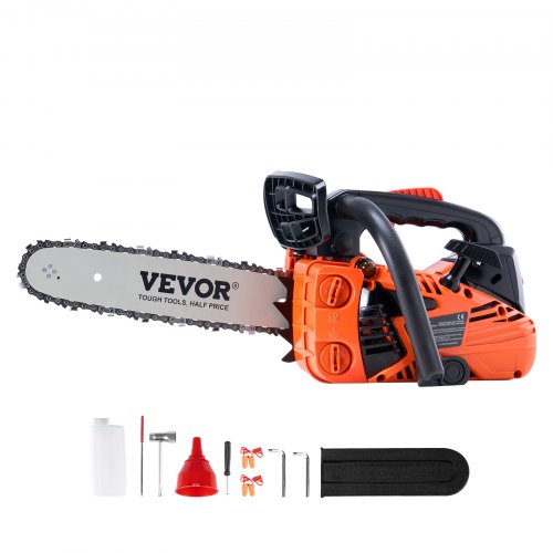 Gas Chainsaw, 25.4CC 12' 1.2HP, Gasoline Powered Chain Saw, Handheld Cordless Petrol Chainsaws for Tree Wood Branch Cutting, Tree Trimming, Land Clearing, Farm Garden Ranch Forest Cutting Use