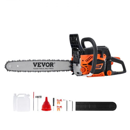 Gas Chainsaw, 52CC 18' 2.55HP, Gasoline Powered Chain Saw, Handheld Cordless Petrol Chainsaws for Tree Wood Branch Cutting, Tree Trimming, Land Clearing, Farm Garden Ranch Forest Cutting Use