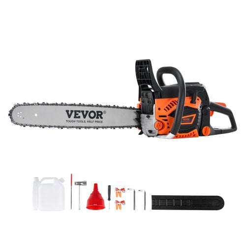 Gas Chainsaw, 58CC 20' 3.22HP, Gasoline Powered Chain Saw, Handheld Cordless Petrol Chainsaws for Tree Wood Branch Cutting, Tree Trimming, Land Clearing, Farm Garden Ranch Forest Cutting Use