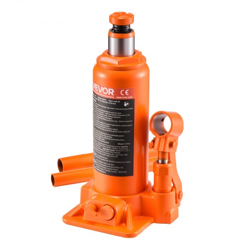 Hydraulic Bottle Jack, 6 Ton (13227.6 lbs) Capacity, 7.7-14.8 Inch Lifting Range, Heavy Duty Welded Bottle Jack for Car, SUV, Pickup, Auto Repair, House Lift and Agricultural Equipment, Orange