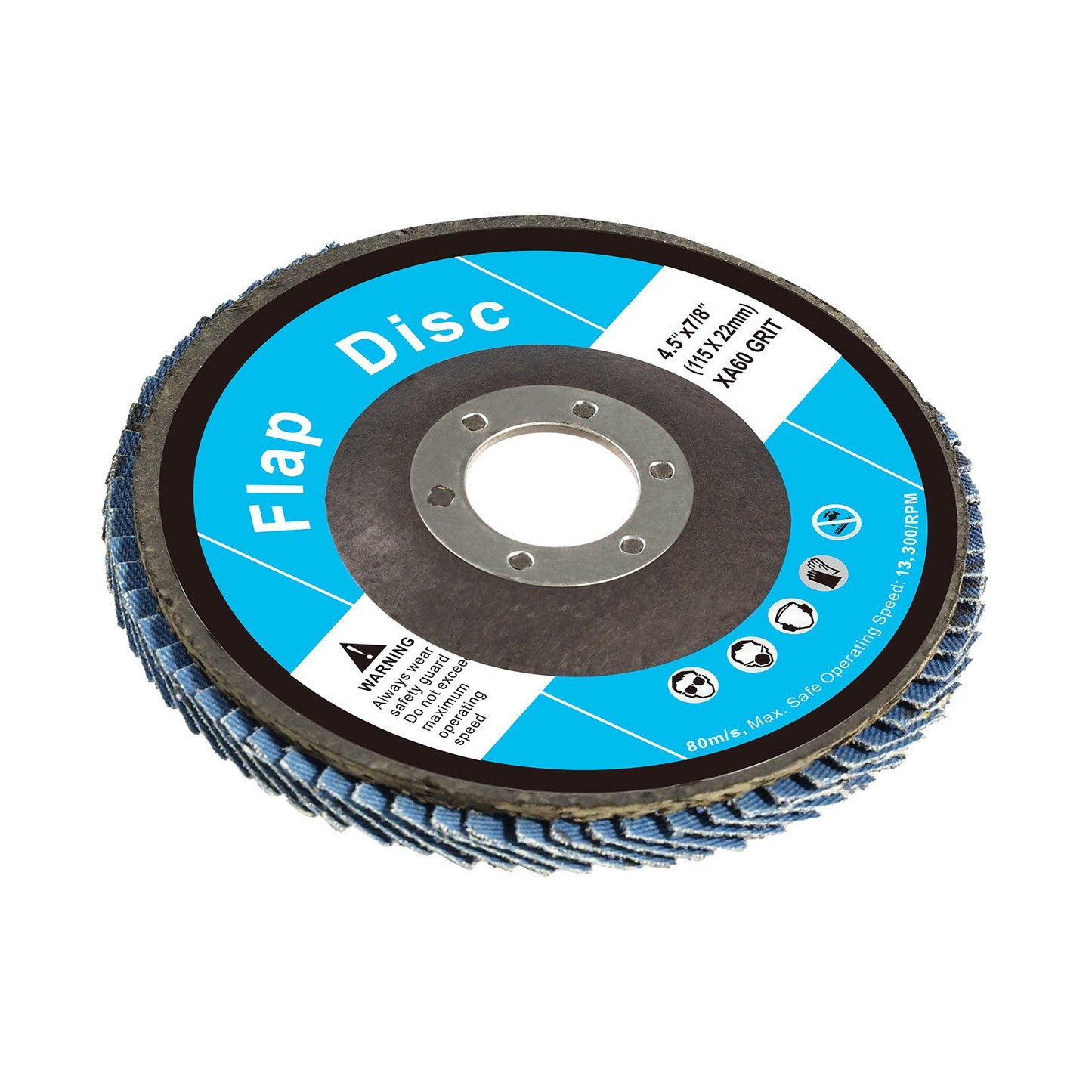 VEVOR Flap Discs 4-1/2 x 7/8 Sanding Disc for Angle Grinder 60 Grit 10 Packs