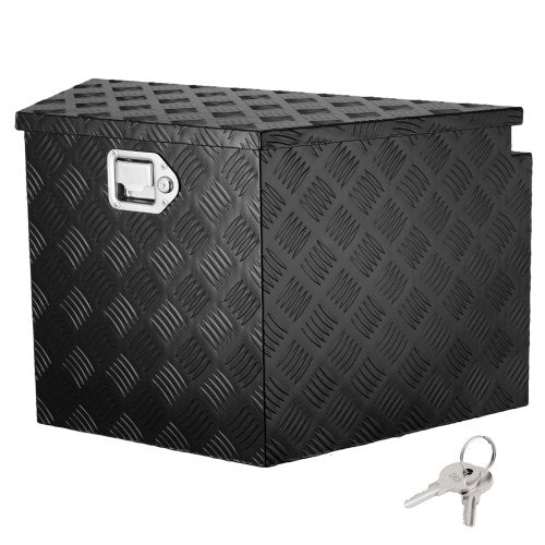 Trailer Tongue Box, Aluminum Alloy Diamond Plate Tongue Box Tool Chest, Heavy Duty Trailer Box Storage with Lock and Keys, Utility Trailer Tongue Box for Pickup Truck, RV, Trailer, 39'x16.5'x12'