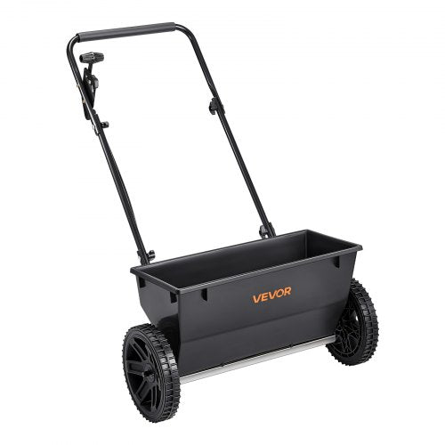 Walk-Behind Push Spreader, 50LBS Capacity, Drop Spreader with Hopper Grate, 18 in Spreading Width & 30 Settings, 10 in All Terrain Tires, Garden & Lawn Spreaders for Seed, Fertilizer, Salt