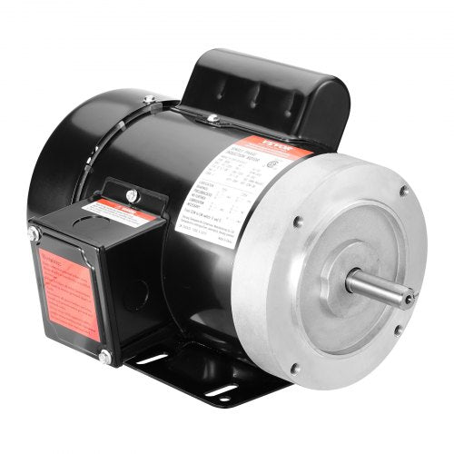 1HP Electric Motor 3450 rpm, AC 115V/230V, 56C Frame, Air Compressor Motor Single Phase, 5/8' Keyed Shaft, CW/CCW Rotation for Agricultural Machinery and General Equipment