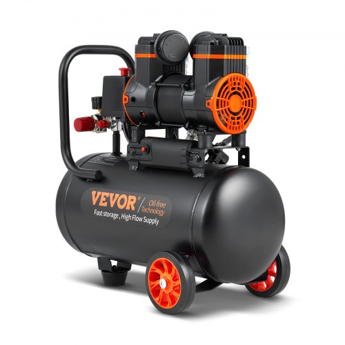 4.8 Gallon Air Compressor, 1.2HP 2.2 CFM@90PSI Oil Free Air Compressor Tank & Max. 116PSI Pressure, 70 dB Ultra Quiet Compressor for Auto Repair, Tire Inflation, Spray Painting, Woodwork Nailing
