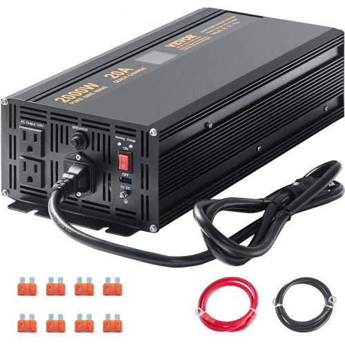2000W Sump Pump Battery Backup with LCD, Automatically Shifts to Inverter Power Ensuring Uninterrupted Operation, Essential for Emergencies & Power Failures