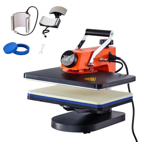 5-in-1 Heat Press Machine, 12' x 15' Fast Heating, 360 Swing Away Digital Sublimation Transfer, T-Shirt Vinyl Transfer Printer for Banners Canvas Bag Shirts Pillow Cups Tested to UL Standards