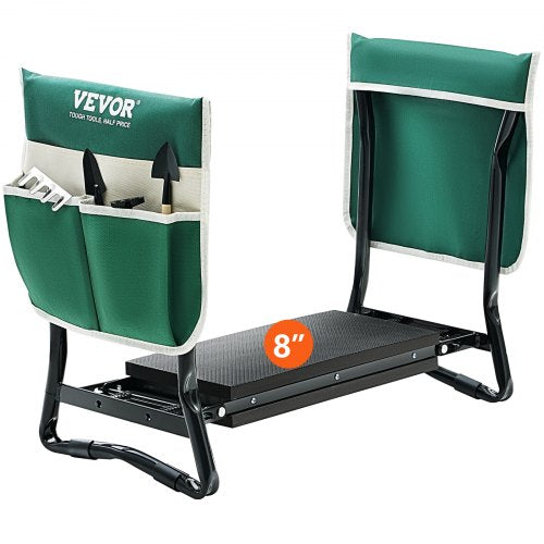 VEVOR Garden Kneeler and Seat, 330 lbs Load Capacity, 8 EVA Wide Pad, Foldable Garden Stool, Kneeling Bench for Gardening with Tool Bag, Gifts for Women, Grandparents, Seniors, Mom and Dad