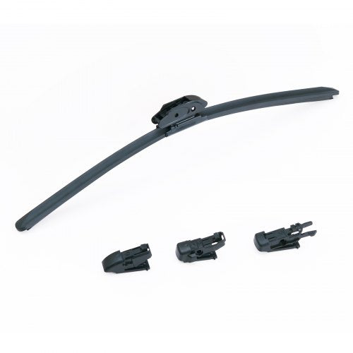 18' Rubber Wiper Blades, 46 cm Universal Replacement Wind Shield Wiper, Low Noise & Better Fit, with 4 Different Clips for most Car, Easy Installation