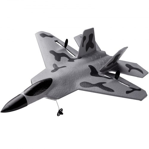 RC Plane, 2.4GHZ 2 Channel Remote Control Airplane with 6-Axis Gyro Stabilizer, Ready to Fly Fighter Aircraft Plane Toy with 2 Batteries, Easy to Fly RC Glider for Adults Kids Beginners Boys