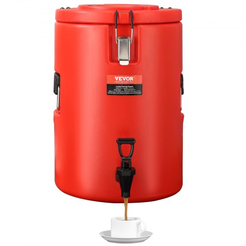 Stainless Steel Insulated Beverage Dispenser, 4.5 Gallon 17.2 Liter, Thermal Hot and Cold Drink Server Dispenser with Spigot Handle, Food-grade for Hot Tea Coffee Water Restaurant Drink Shop