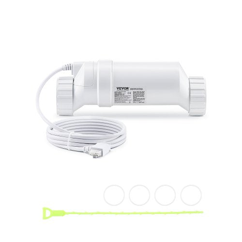 Salt Water Chlorinator System, Pool Chlorination Cell Fits for Hayward W3T-Cell-3 (T3), Pool Cell Salt Water System for In-Ground Swimming Pools up to 15,000 Gallons, 15 ft Power Line, White