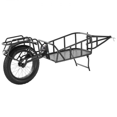 Bike Cargo Trailer, 70 lbs Load Capacity, Heavy-Duty Bicycle Wagon Cart, Compact Storage & Quick Release Structure with Universal Hitch, 20' Wheels, Fits Most Bike Wheels, Carbon Steel Frame