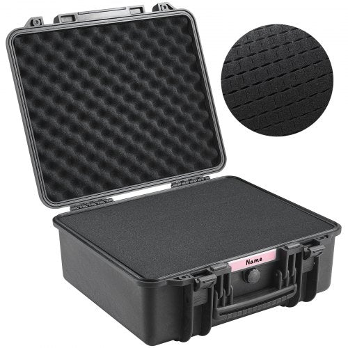 Hard Pistol Cases with Pre-cut PU Foam, Waterproof & Dustproof Hard Gun Case for 6 Pistol, 19.3¡Á17.1¡Á8.3 in Lockable Pistol Case, Black