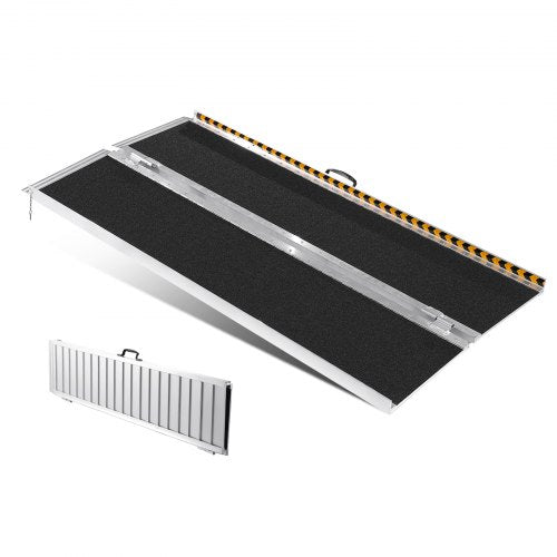 Portable Wheelchair Ramp, 6 ft 800 lbs Capacity, Non-Slip Aluminum Folding Threshold Ramp, Foldable Mobility Scooter Ramp Wheel Chair Ramp, Handicap Ramp for Home Steps, Stairs, Doorways, Curbs