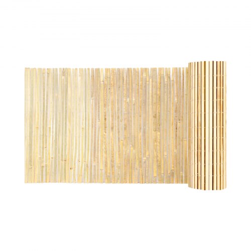 Natural Bamboo Slat Screening, Eco-Friendly Privacy Bamboo Slat Fence, 3 ft H x 19.6 ft L Decorative Bamboo Screen Panel, for Garden, Backyard, Balcony, Patio, Pool Side