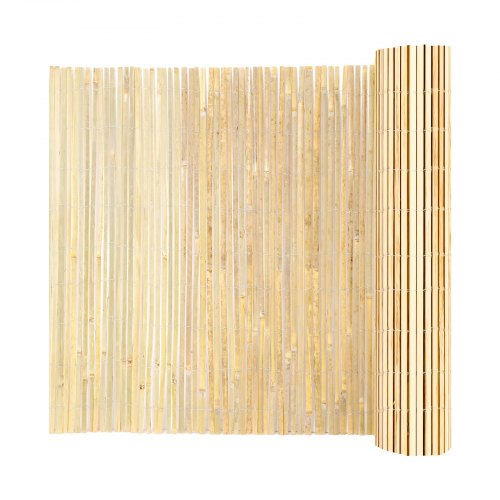 Natural Bamboo Fence Privacy Screen, Eco-Friendly Privacy Bamboo Slat Fence, 6 ft H x 13 ft L Decorative Bamboo Screen Panel, for Garden, Backyard, Balcony, Patio, Pool Side
