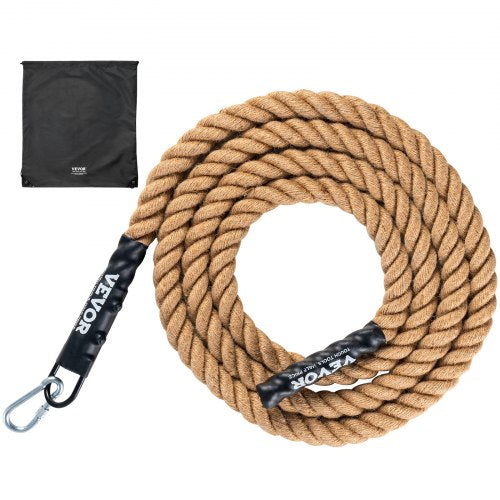 Gym Climbing Rope, 1.5' Diameter 15 ft Length Gym Fitness Training Rope, Gym Exercise Workout Rope for Adults, Climbing Rope for Fitness and Strength Training, Climbing Exercise, Home Workout