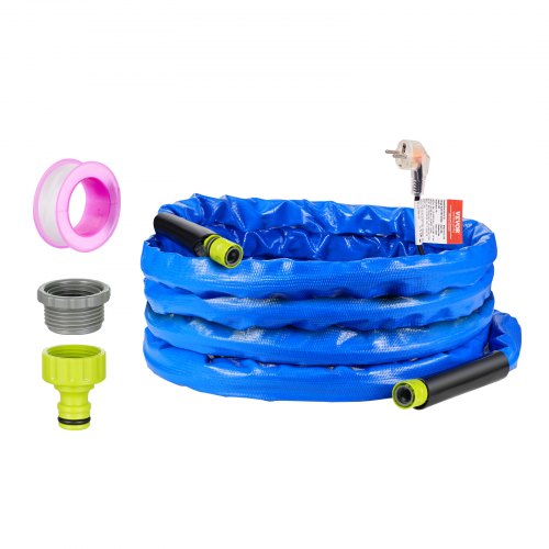 25ft Heated Water Hose for RV, Heated Drinking Water Hose with Corrugated Cover Antifreeze to -45¡ãF, Automatic Self-regulating, 5/8' I.D. with 3/4' GHT Adapter, Lead and BPA Free