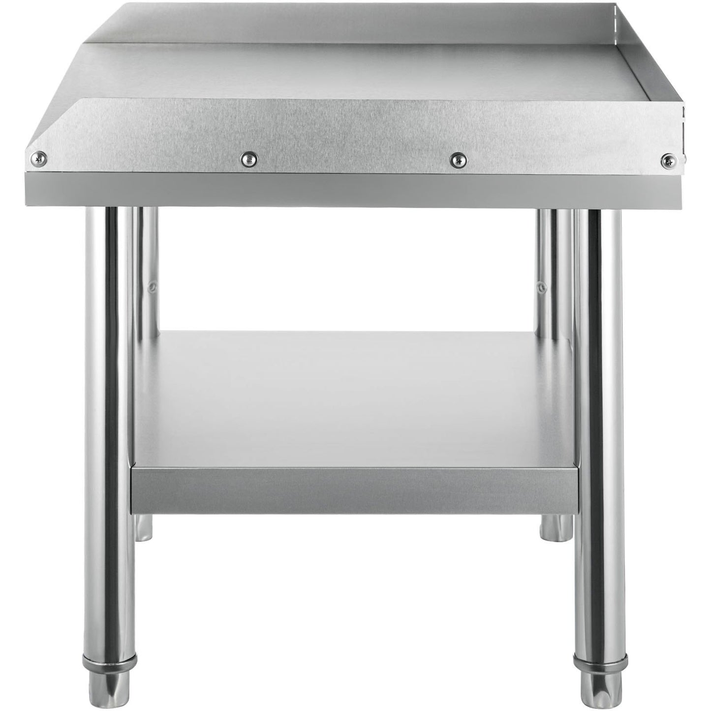 VEVOR Stainless Steel Equipment Grill Stand, 24 x 24 x 24 Inches Stainless Table, Grill Stand Table with Adjustable Storage Undershelf, Equipment Stand Grill Table for Hotel, Home, Restaurant Kitchen