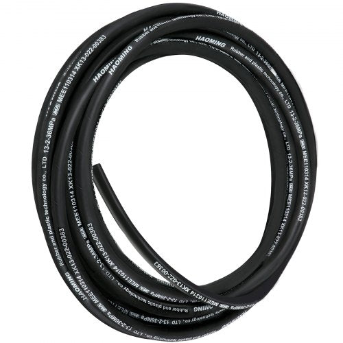 Hydraulic Hose 50 Feet Rubber Hydraulic Hoses with 2 High-Tensile Steel Wire Braid, Inner Diameter 1/2 Inch, 5000 PSI Max, Bulk Hydraulic Hose -40 ¡ãF to 250 ¡ãF, Hydraulic Oil Flexible Hose