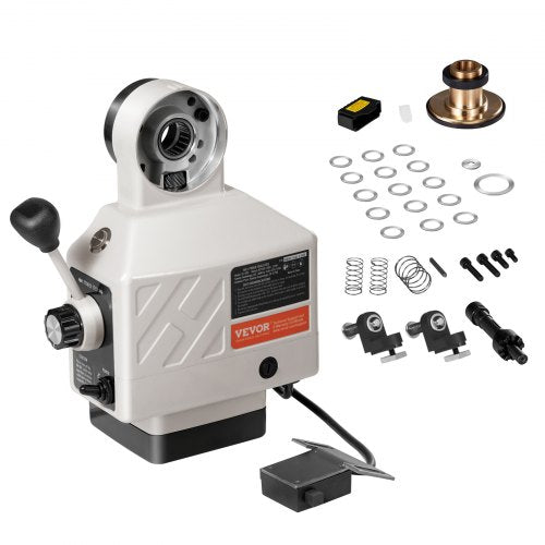 Z-Axis Power Feed for Milling Machine, 450 in-lb Torque, 0-200RPM Adjustable Rotate Speed 120V Power Table Feed Mill Feeder, for Bridgeport Some Knee Type Mills with a 5/8' End Shaft Diameter