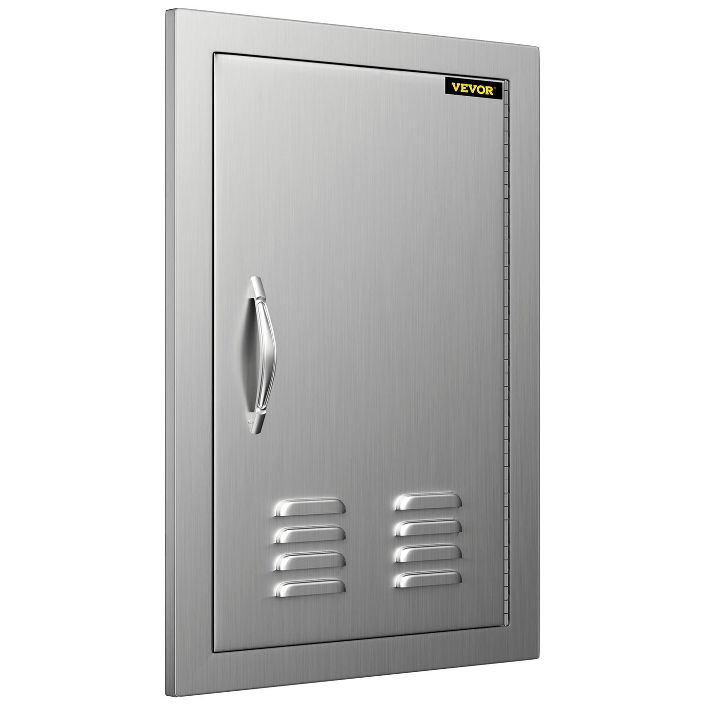 VEVOR Outdoor Kitchen 14W x 20H Inch Wall Construction Stainless Steel Flush Mount for BBQ Island, 14inch x 20inch, Single Door with Vents