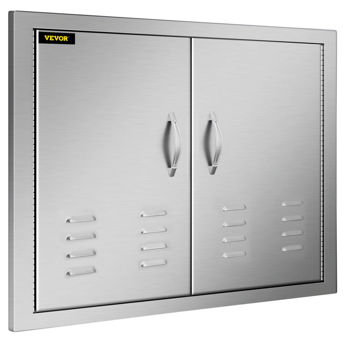 VEVOR 30W x 21H Inch Double Door with Vents BBQ Access Door Stainless Steel Outdoor Kitchen Doors for BBQ Island