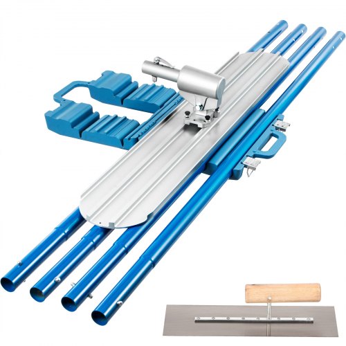 VEVOR Bull Float Magnesium Concrete Float 48 x 8 Round End Concrete Float Tool Cement Tool Bull Concrete Kit Bull Float with 4 Float Handle Bull Float Bracket Concrete Tools Finishing Bull Float