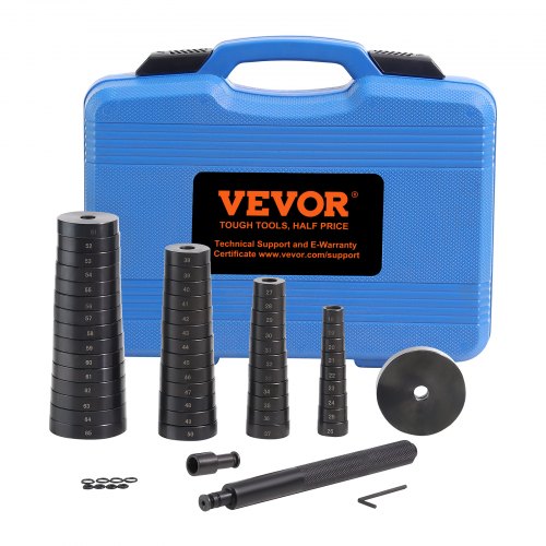 52PCS Custom Bushing Bearing & Seal Driver Set, Transmission Wheel Axle Bearing Race, Seal Driver Installer Remover, 18-65mm & 74mm Metric Discs Bush Removal Puller Bearing Press Tool Kit