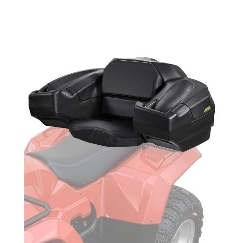 ATV Rear Storage Box and Lounger, 95L ATV Cargo Box with Seat & Backrest, Waterproof LLDPE & Lockable Lounger Storage Box Fit Most ATVs with Rear Rack, Compatible with ATV, UTV, Can-Am Vehicles
