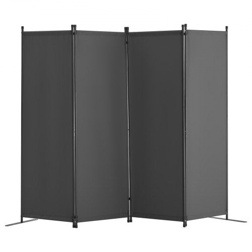 Room Divider,  4 Panel Room Dividers and Folding Privacy Screens, Fabric Partition Room Dividers for Office, Bedroom, Dining Room, Study, Freestanding, Light Gray