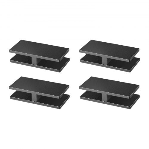 Glass Clamp, 4 PCS Rectangle Glass Railing Bracket for 0.31 '-0.47 ' Tempered Glass, 304 Stainless Steel Glass Mounting Clamp, 0.2¡± Thick Glass Shelf Bracket for Balcony, Garden, Pool, Stair
