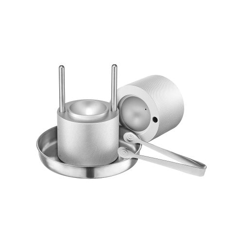Ice Ball Press, 2.1' Ice Ball Maker, Aviation Aluminum Ice Ball Press Kit for 53mm Ice Sphere, Ice Press with Tong and Drip Tray, for Whiskey, Cocktail, Bourbon, Scot on Party & Holiday
