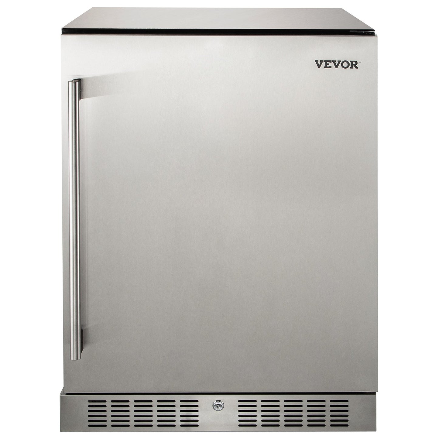 VEVOR Outdoor Refrigerator, Built-in 24 Undercounter Refrigerator, 5.5 cu.ft. Built-in Beverage Refrigerator, Stainless Steel Compact Refrigerator Mini Bar Beer Fridge for Home Bar Office Outdoor