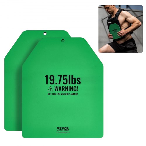 Weight Vest Plates, 19.75 LB Pairs, Premium Steel Weighted plates, Contoured Ergonomic Fit ¨C WODs, Additional Weight for Weight Vests, for Strength Training, Running, Fitness, Heavy Workouts