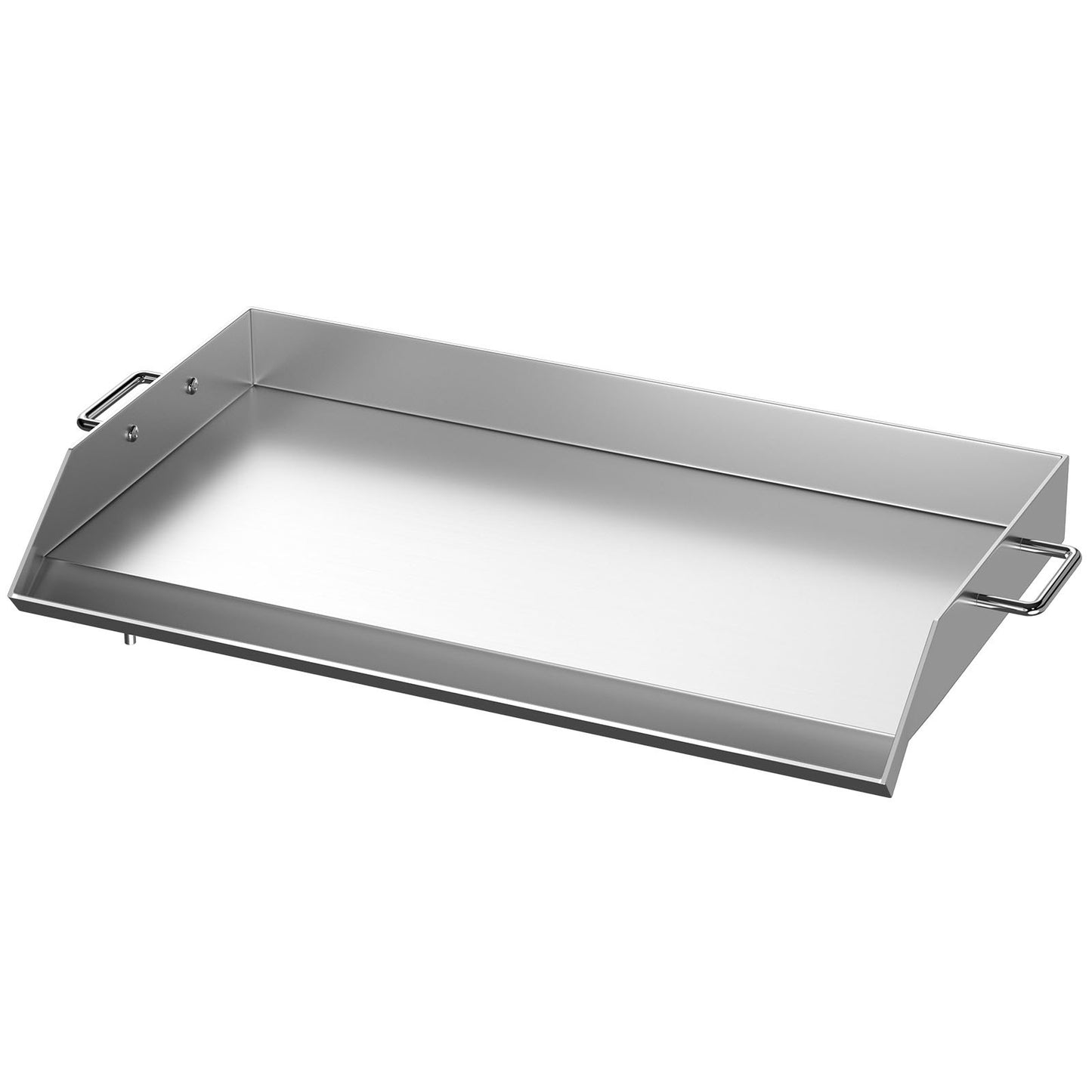 VEVOR Stainless Steel Griddle,36 x 22 Universal Flat Top Rectangular Plate, BBQ Charcoal/Gas Non-Stick Grill with 2 Handles and Grease Groove with Hole?Grills for Camping, Tailgating and Parties