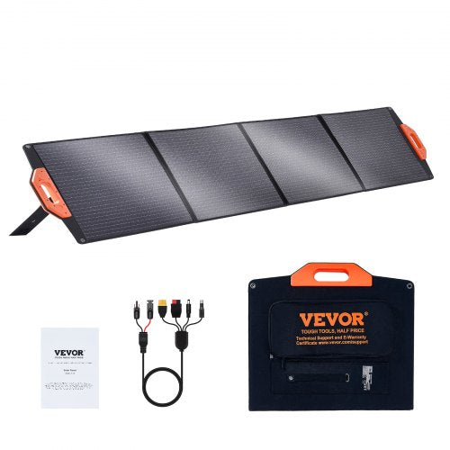 Portable Monocrystalline Solar Panel, 200W Foldable Monocrystalline ETFE Solar Charger, 23% Efficiency Solar Panel with MC4 Output, IP67 Waterproof for Power Stations, Camping, Hiking, Off-Grid