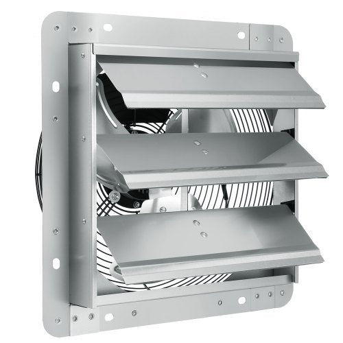12'' Shutter Exhaust Fan, High-speed 1000 CFM, Aluminum Wall Mount Attic Fan with AC-motor, Ventilation and Cooling for Greenhouses, Garages, Sheds, Shops, FCC