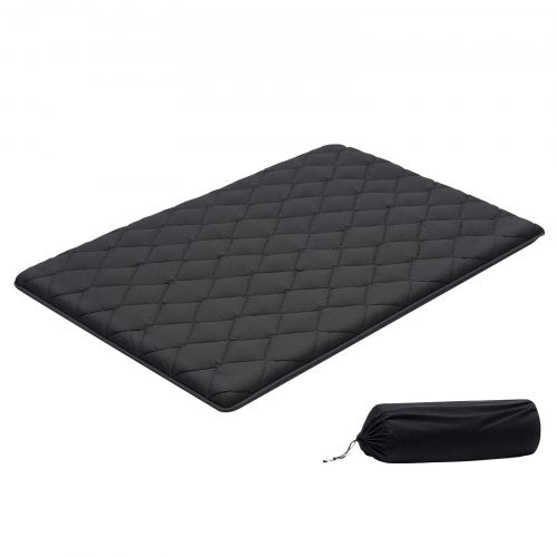Japanese Tatami Mat, Full Size Foldable Japanese Tatami Mattress, Futon Mattress with Storage Bag & Fastener, 9-Layer Floor Mat for Sleeping, Dormitory, Meditation, Yoga, 80 x 54 x 3.5 in, Black