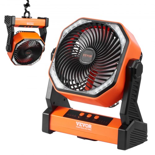 Portable Fan Rechargeable 8 inch, Battery Powered Fan with LED Lantern, 4 Speeds Adjustable Portable Small Table Fan Personal, USB Battery Operated Fans for Travel Bedroom Home Camping Office