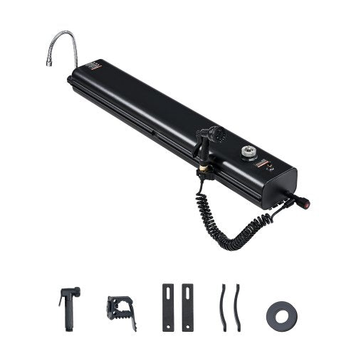 Roof Rack Water Tank, 4.5 Gal, Multi-Dispensing Outdoor Tank with 2 Splash-Guard Panels & T-slot, High-Capacity Aluminum Tank with Pressurization Port, Fit for Trunks, Roll Bars, Crossbars