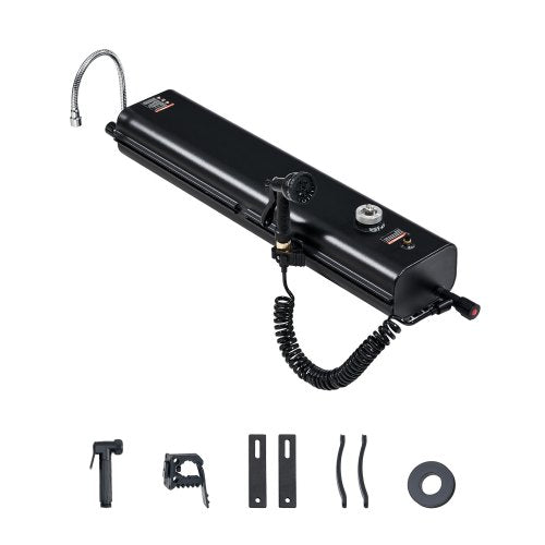 Roof Rack Water Tank, 4 Gal, Multi-Dispensing Outdoor Tank with 2 Splash-Guard Panels & T-slot, High-Capacity Aluminum Tank with Pressurization Port, Fit for Trunks, Roll Bars, Crossbars