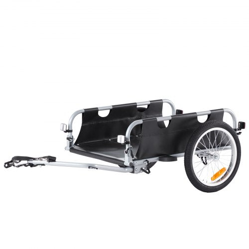 Bike Cargo Trailer, 100 lbs Load Capacity, Heavy-Duty Bicycle Wagon Cart, Foldable Compact Storage & Quick Release with Universal Hitch, 16' Wheels, Safe Reflectors, Fits 22'-28' Bike Wheels
